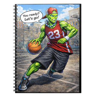 Urban Alien Basketball Player - Comic Style Art Notitieboek