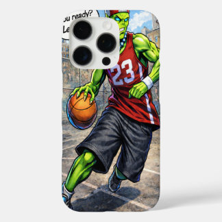 Urban Alien Basketbalspeler - Comic Style Kunst iPhone 16 Pro Hoesje