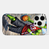 Urban Alien Basketbalspeler - Comic Style Kunst Case-Mate iPhone Case (Achterkant (horizontaal))