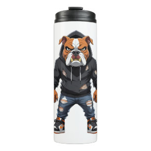 Urban Alpha Bulldog – Straatstijl mascotte Thermosbeker