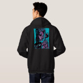 Urban Angel Neon Schoonheid in Chaos Art Hoodie (Achterkant volledig)