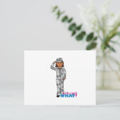 Urban Army Girl Briefkaart (Staand voorkant)