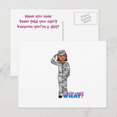 Urban Army Girl Briefkaart (Voorkant / Achterkant)