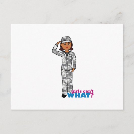 Urban Army Girl Briefkaart (Voorkant)