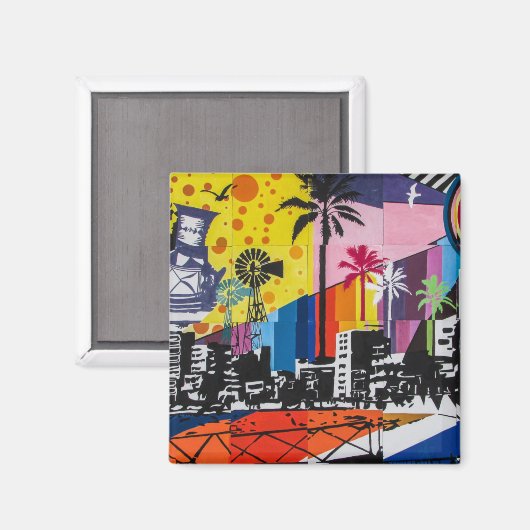 Urban art. 18. magneet (Voorkant / Achterkant)