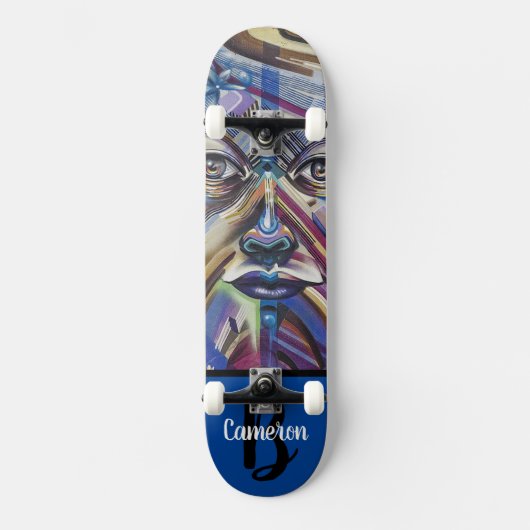 Urban Art Face Persoonlijk Skateboard (Voorkant)