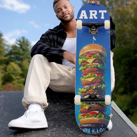 Urban "ART" Giant Hamburger Tower Persoonlijk Skateboard