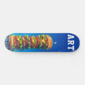 Urban "ART" Giant Hamburger Tower Persoonlijk Skateboard (Horizontaal)