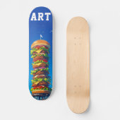Urban "ART" Giant Hamburger Tower Persoonlijk Skateboard (Voorkant)
