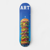 Urban "ART" Giant Hamburger Tower Persoonlijk Skateboard (Voorkant)
