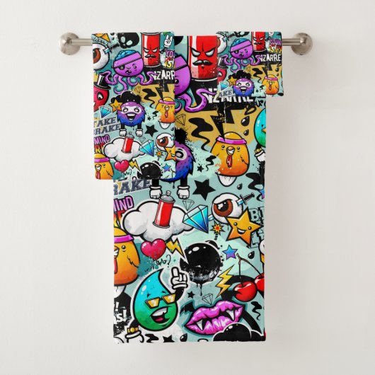 Urban Art Graffiti Bad Handdoek (Insitu)