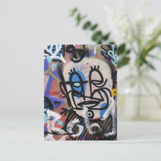 Urban art graffitis briefkaart (Staand voorkant)