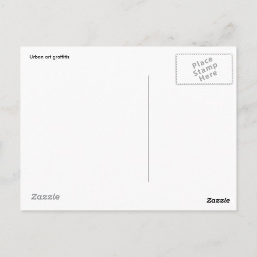 Urban art graffitis briefkaart (Achterkant)