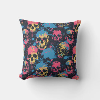 Urban Art Skull Pillow Design A46 Kussen