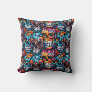 Urban Art Skull Pillow Design A56 Kussen