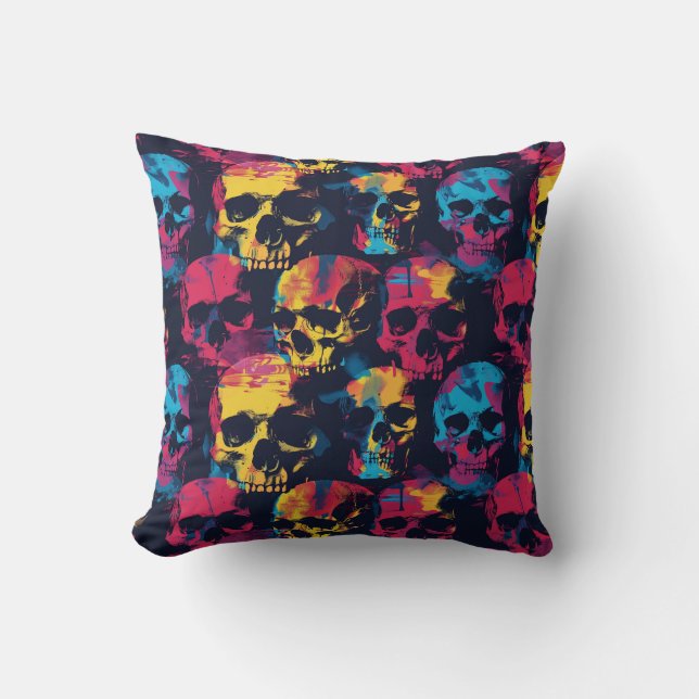 Urban Art Skull Pillow Design, cojin B17 Kussen (Voorkant)