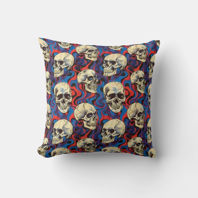 Urban Art Skull Pillow Design, Cojín B54 Kussen (Voorkant)