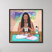 Urban Art |  vrouw die medailles verricht Canvas Afdruk (Voorkant)