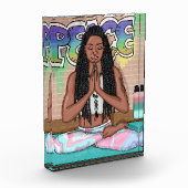 Urban Art |  vrouw die medailles verricht Fotoblokken (Links)