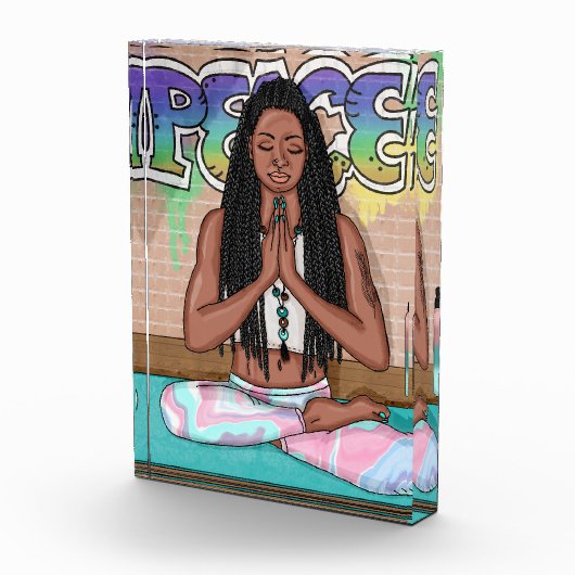 Urban Art |  vrouw die medailles verricht Fotoblokken (Rechts)