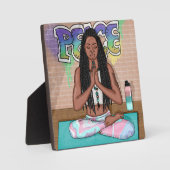 Urban Art | vrouw die medailles verricht Fotoplaat (Voorkant)