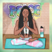 Urban Art |  vrouw die medailles verricht Raamsticker (Vel 3)