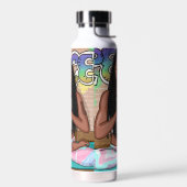 Urban Art |  vrouw die medailles verricht Waterfles (Links)