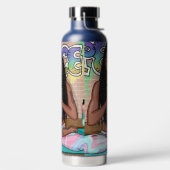 Urban Art |  vrouw die medailles verricht Waterfles (Links)