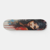 Urban Art Vrouw Persoonlijk Skateboard (Horizontaal)