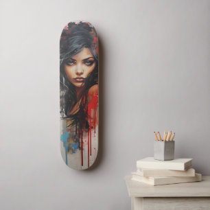 Urban Art Vrouw Persoonlijk Skateboard