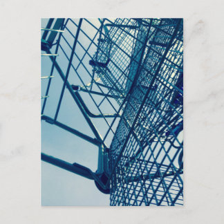 Urban Art winkelwagentjes gestapeld Briefkaart