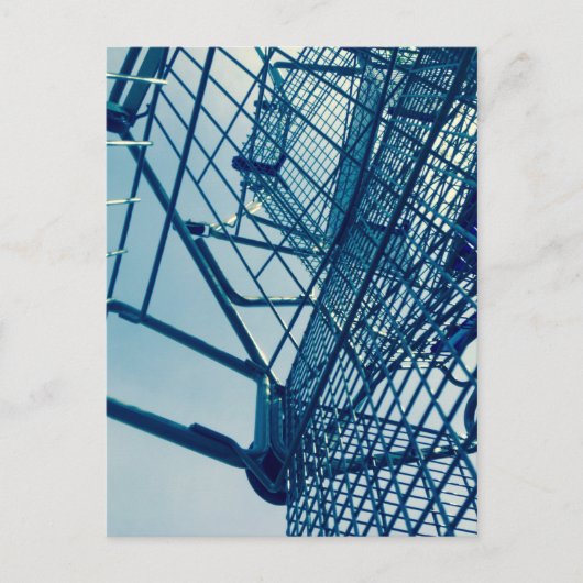 Urban Art winkelwagentjes gestapeld Briefkaart (Voorkant)