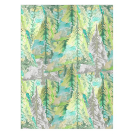 Urban Artistic Kleurrijke Pine Tree Waterverf Kuns Tafelkleed
