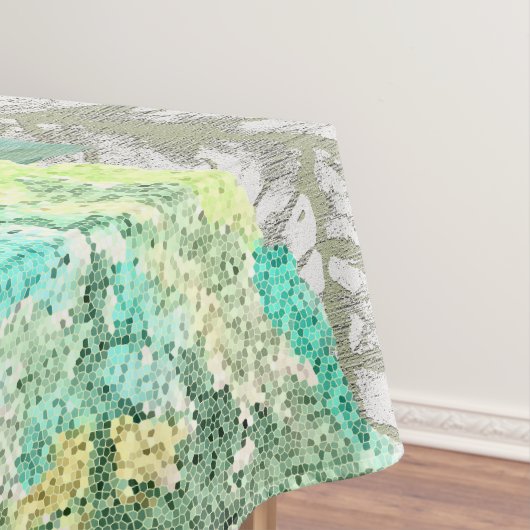 Urban Artistic Kleurrijke Pine Tree Waterverf Kuns Tafelkleed (Voorbeeld)