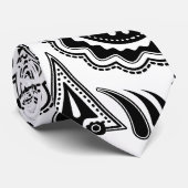 Urban Aztec Black and White stropdas (Opgerold)