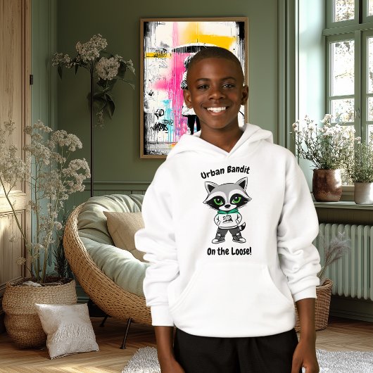Urban Bandit Hoodie - Streetwise Raccoon