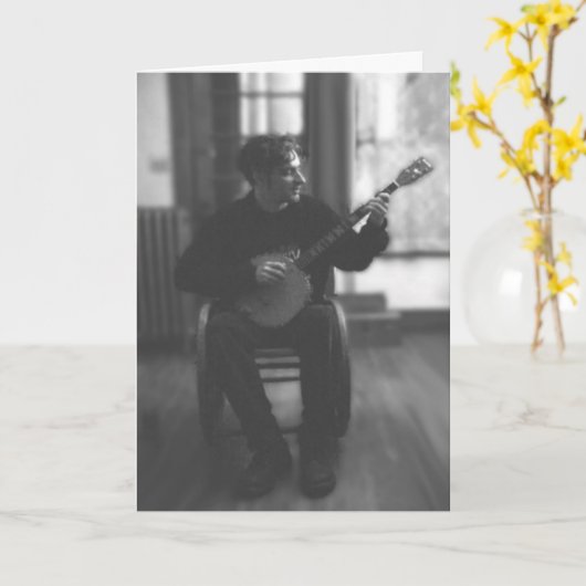 Urban Banjo-speler Kaart (Gele Bloem)