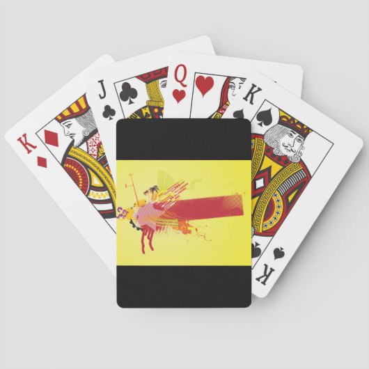 Urban Banner Red Yellow-speelkaarten Pokerkaarten (Achterkant)