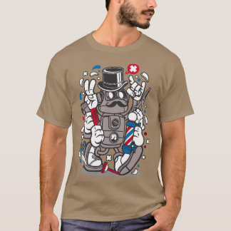 Urban Barber Hipster Robot Hair Cut T-shirt