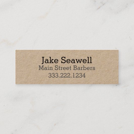 Urban Barber Mini Visitekaartje (Achterkant)