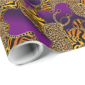 Urban Baroque Gold Chains Animal Print Cadeaupapier (Rol Hoek)