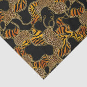 Urban Baroque Gold Chains Animal Print Tissuepapier (Detail)