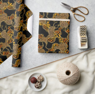 Urban Baroque Gouden Kettingen Dierprint Cadeaupapier