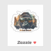 Urban Beast Gorilla met zonnebril Sticker (Vel)