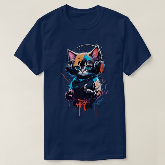 Urban Beats Abstracte Graffiti Vector Ontwerp van T-shirt (Design voorkant)