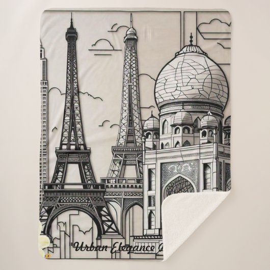 "Urban Beauty" Sherpa Deken (Voorkant)