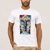 Urban Believer: Graffiti Religieuze print T-shirt (Voorkant)