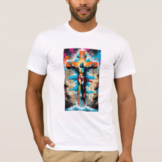 Urban Believer: Graffiti Religieuze print T-shirt
