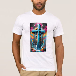 Urban Believer: Graffiti Religieuze print T-shirt