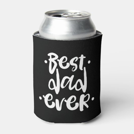 Urban Beste Papa Ooit Witte Script Vaderdag Cadeau Blikjeskoeler (Blikje Voorkant)